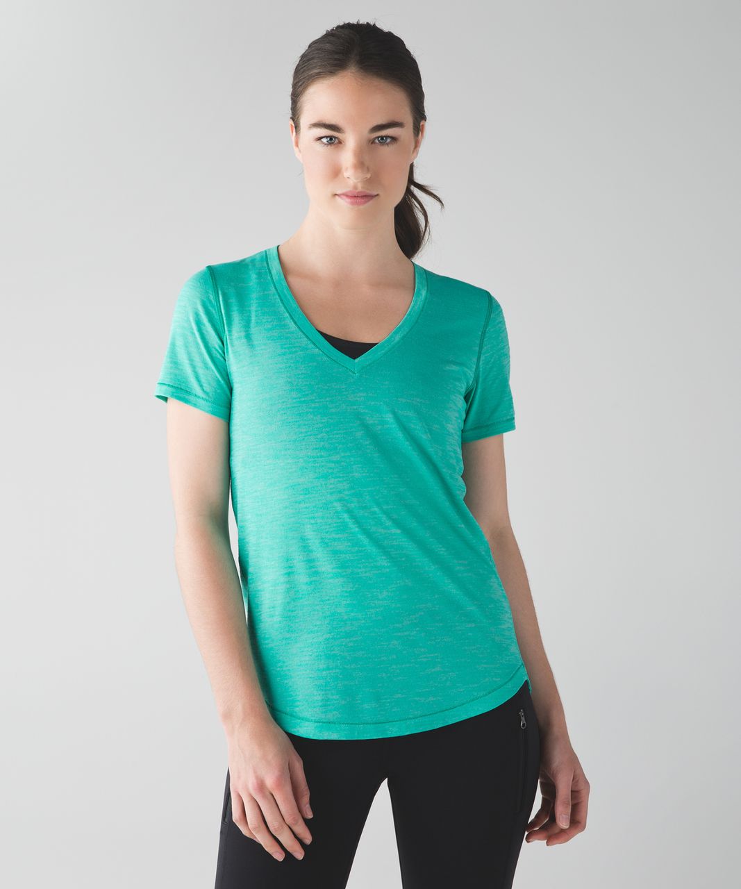 Lululemon What The Sport Tee - Heathered Bali Breeze