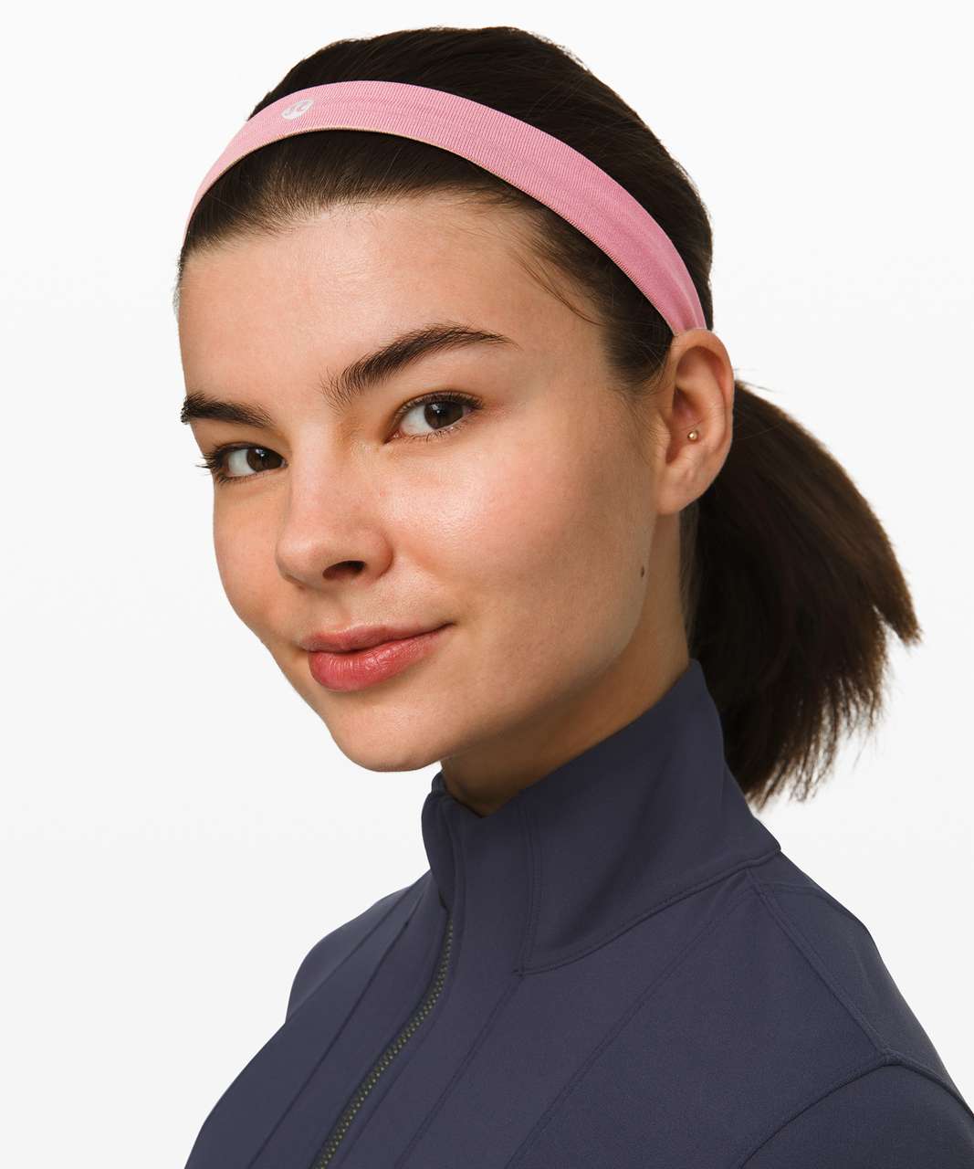 Lululemon Cardio Cross Trainer Headband - Pink Taupe / Moss Rose