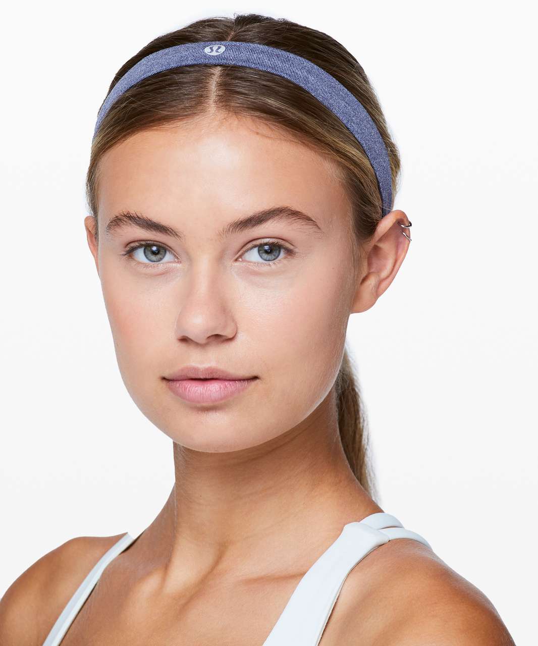 Lululemon Cardio Cross Trainer Headband - Deep Navy / White