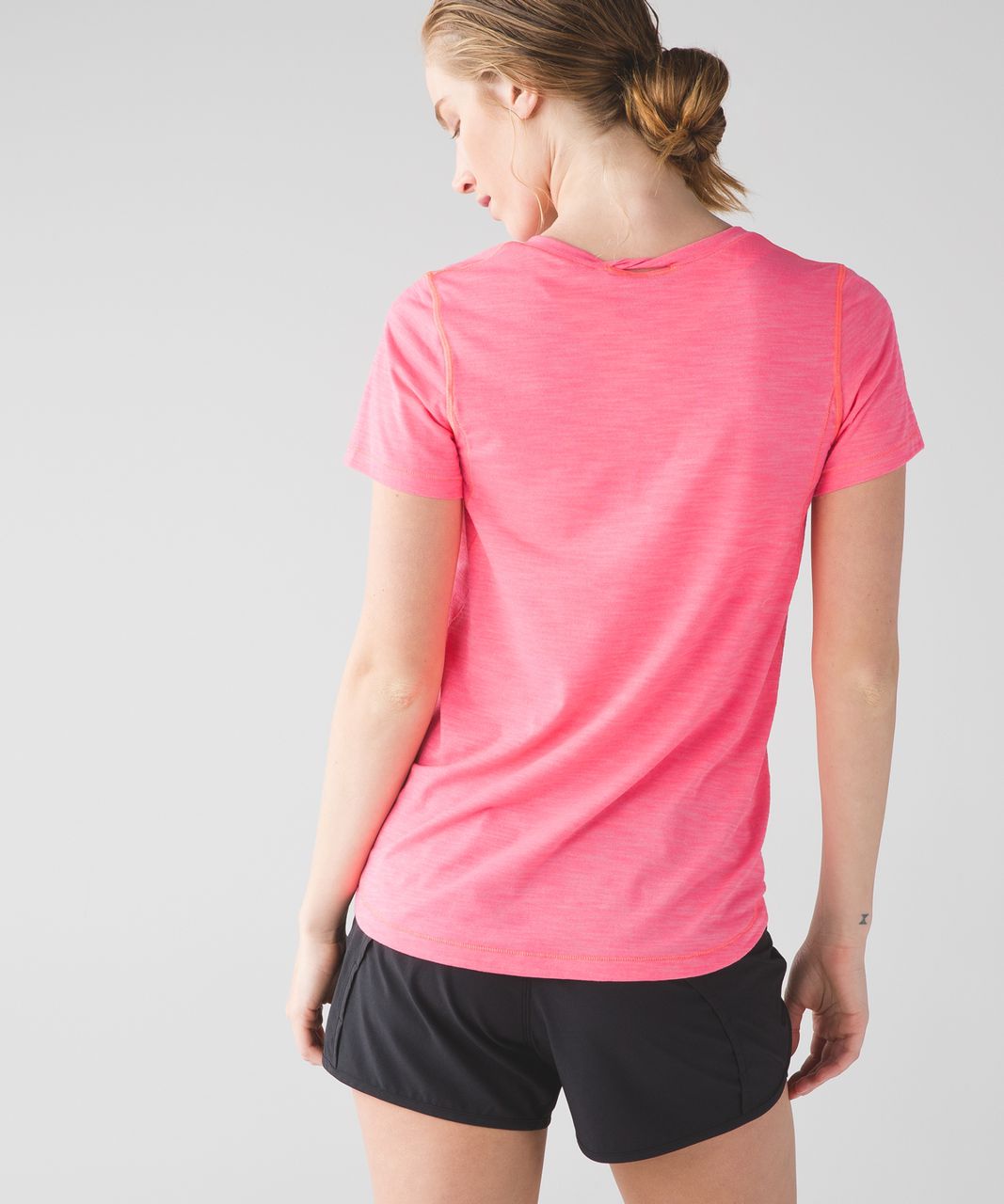 Lululemon What The Sport Tee - Heathered Flash Light