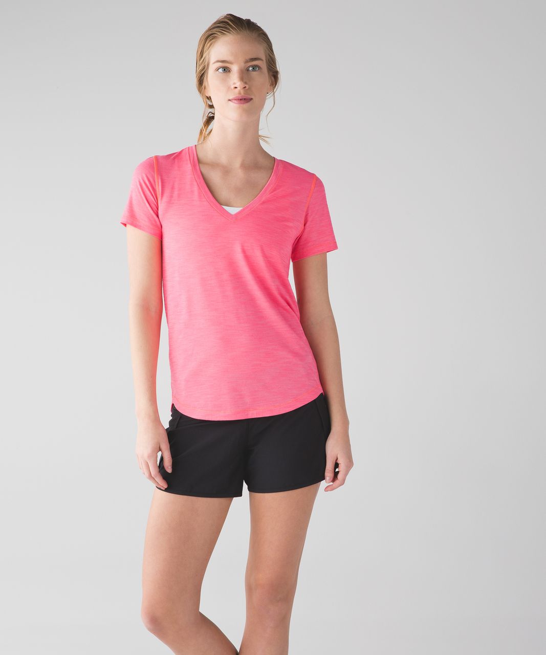 Lululemon What The Sport Tee - Heathered Flash Light