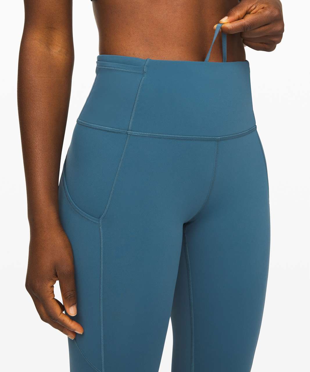 Lululemon Fast and Free High-Rise Tight 28" *Non-Reflective Suede - Petrol Blue