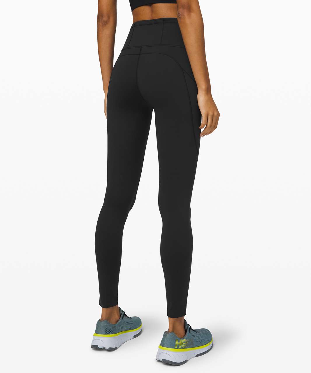 Lululemon Fast and Free High-Rise Tight 28 *Non-Reflective Suede - Black -  lulu fanatics