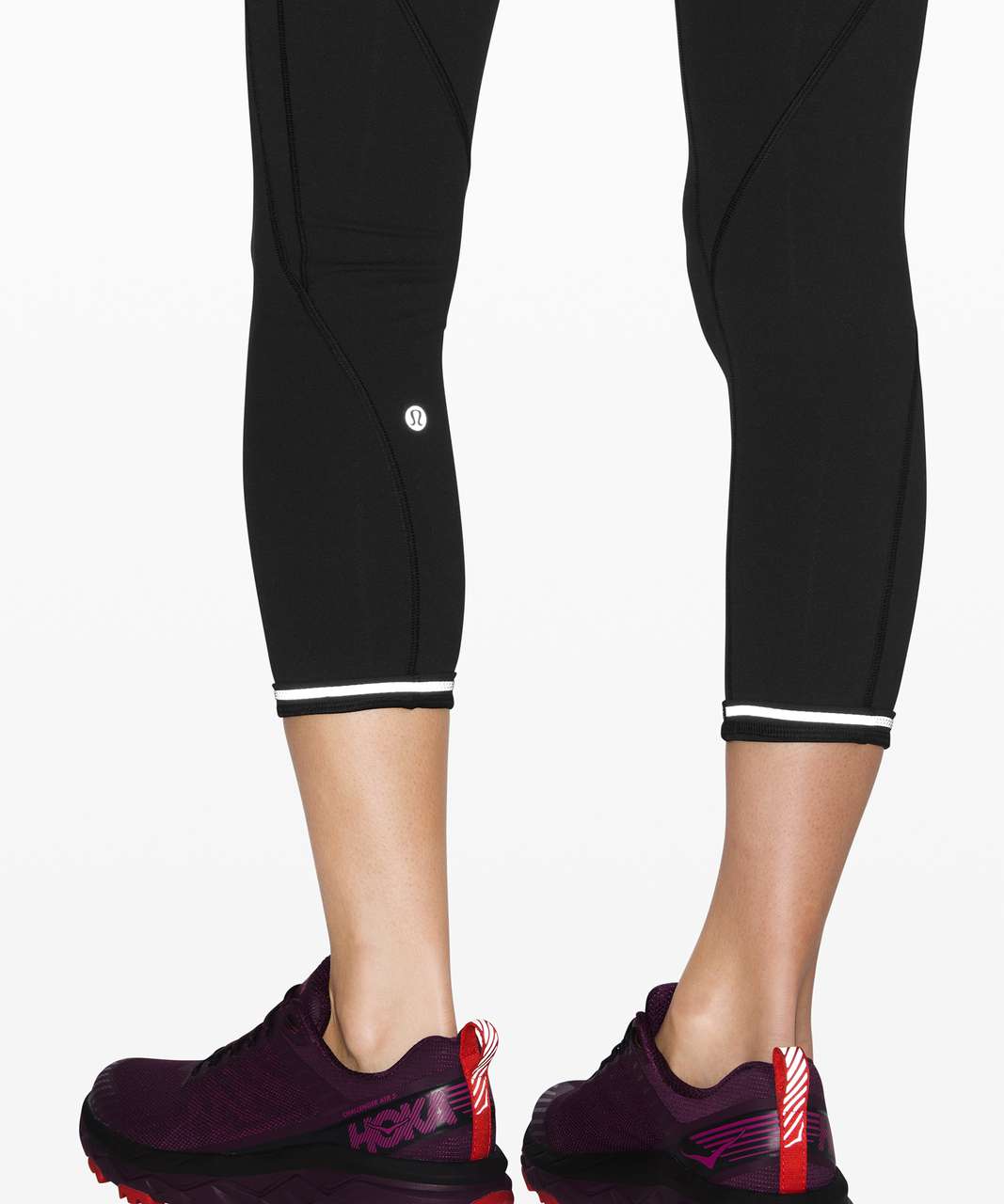 Lululemon Time To Sweat Crop Leggings Women's Star Ruby Reflective Legs  W6AMDS