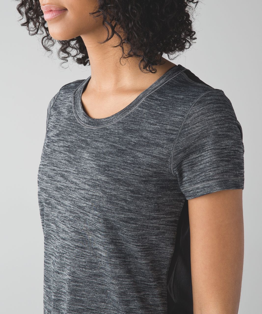 Lululemon Beat The Heat Short Sleeve - Heathered Black / Black