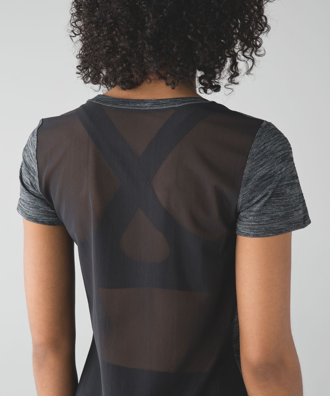 Lululemon Beat The Heat Short Sleeve - Heathered Black / Black