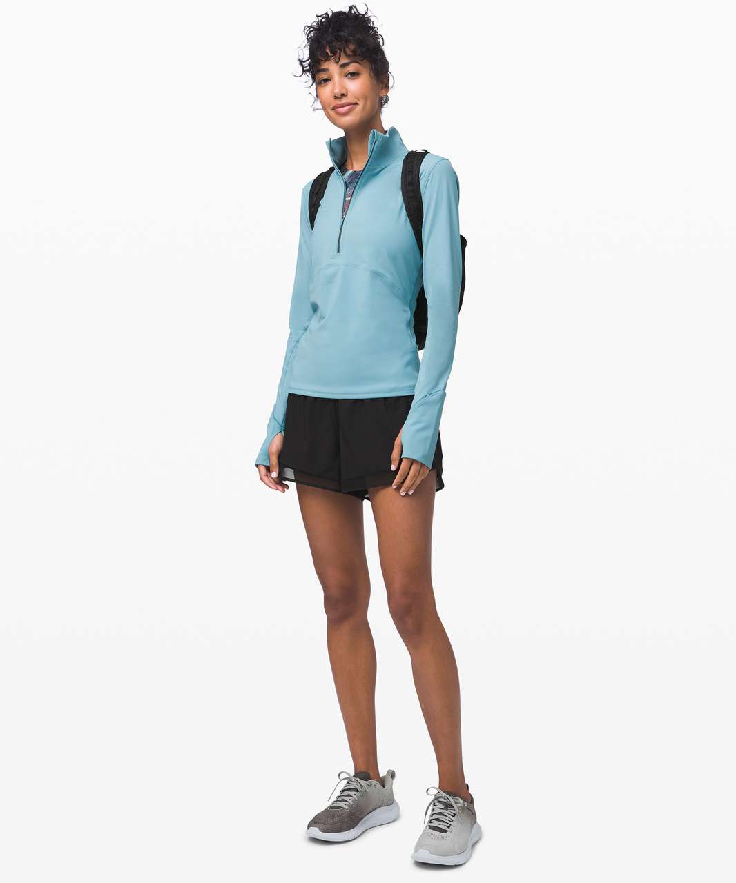 Lululemon New Route 1/2 Zip - Aqua Smoke