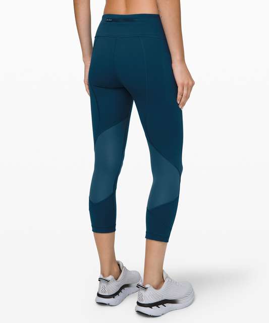 Lululemon Pace Rival Crop *22 - Giant Herringbone Black Heathered Black /  Black - lulu fanatics