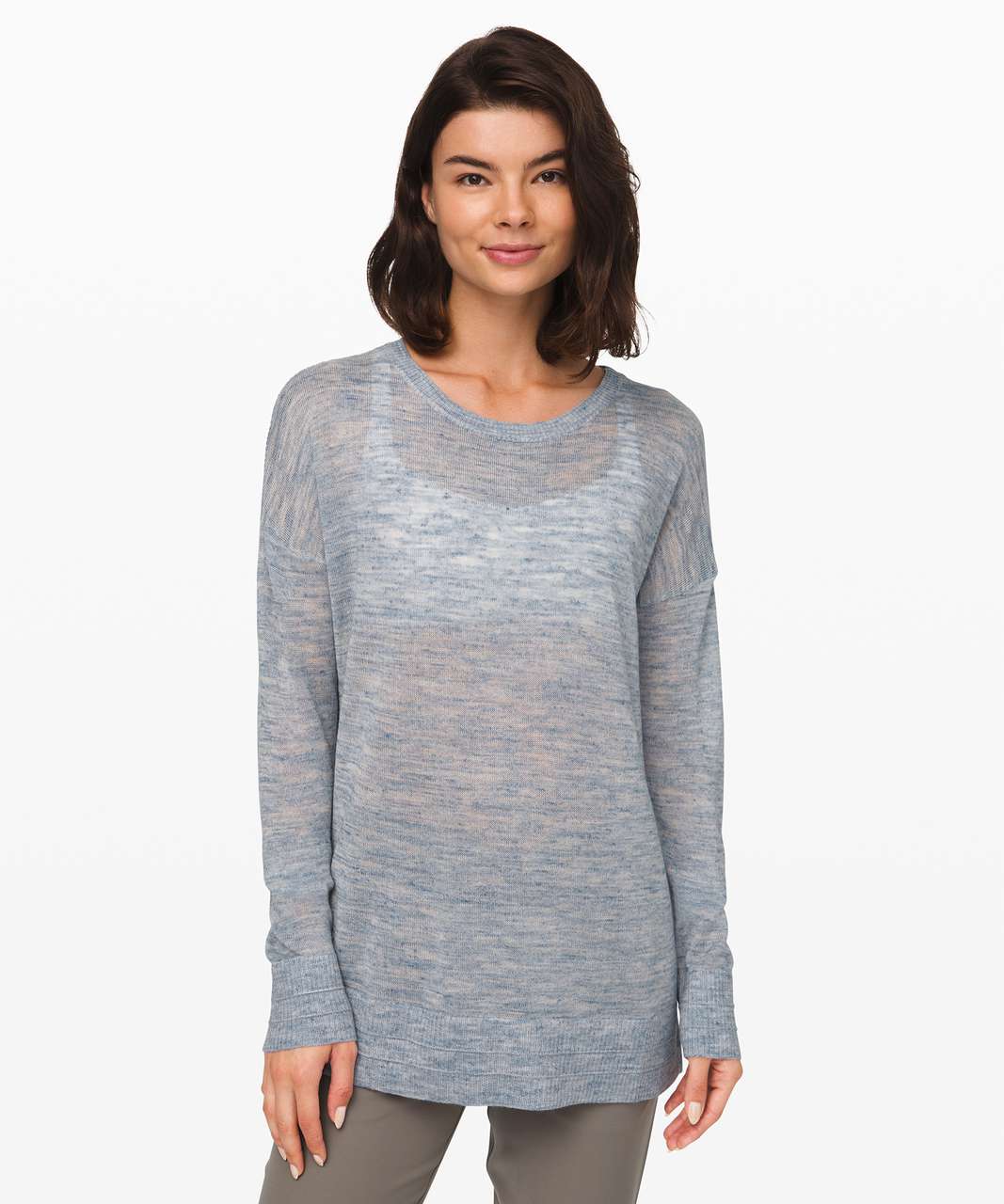 Lululemon Well Being Crew Sweater *Linen - Heathered Speckle Petrol ...