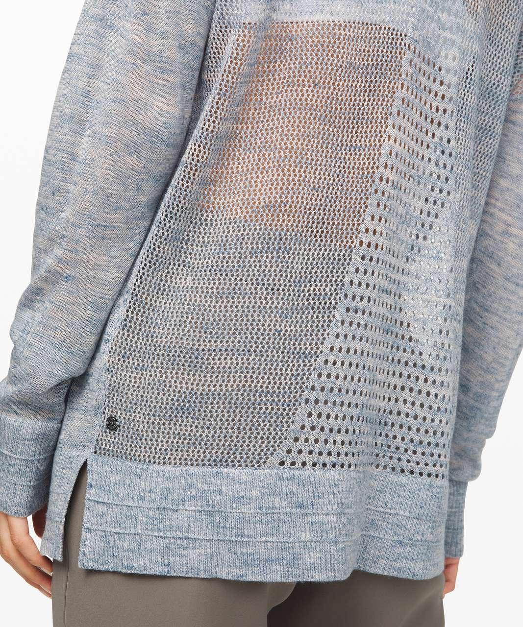 Lululemon Well Being Crew Sweater *Linen - Heathered Speckle Petrol Blue -  lulu fanatics