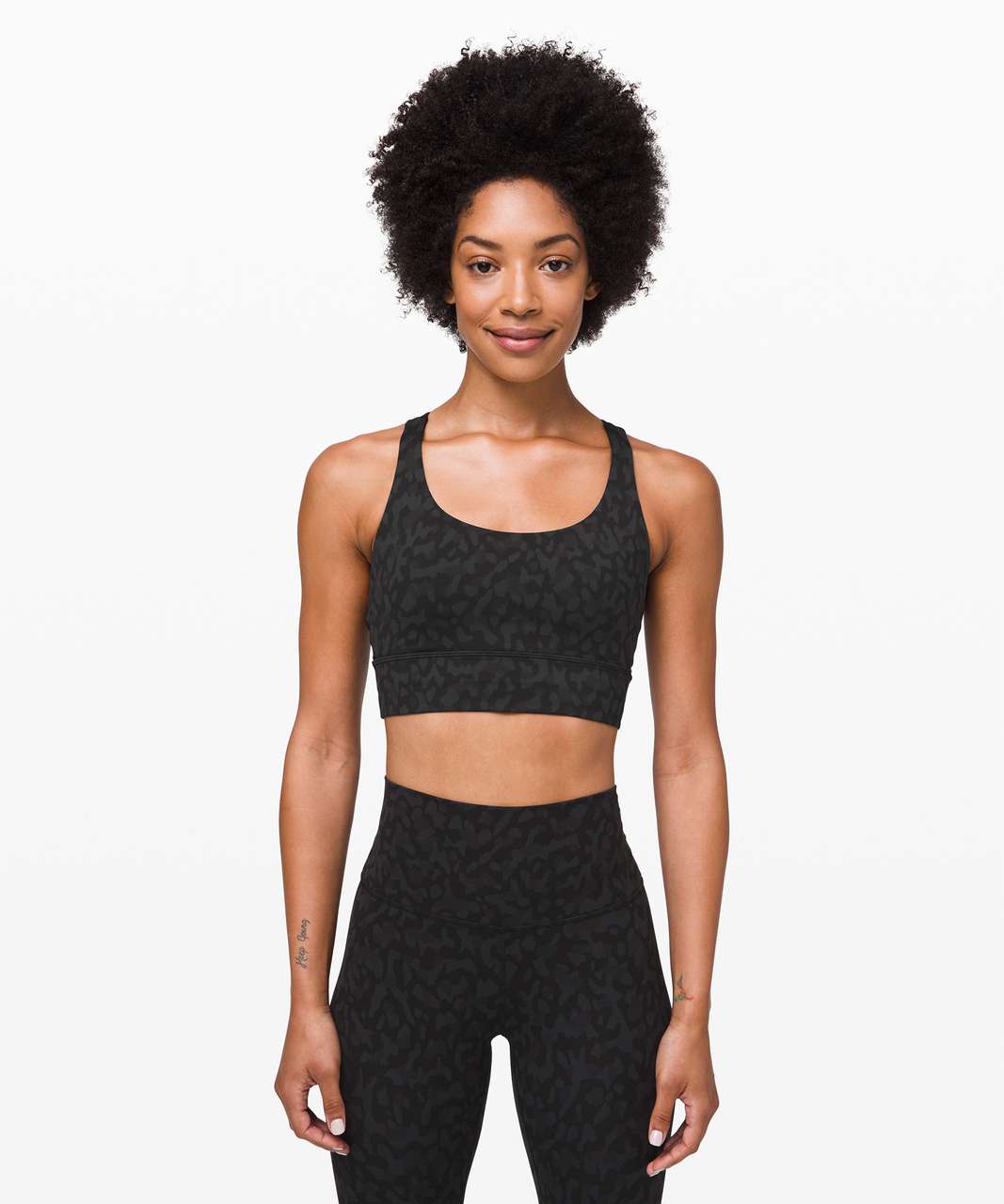 Lululemon Energy Bra *Long Line - Formation Camo Deep Coal Multi