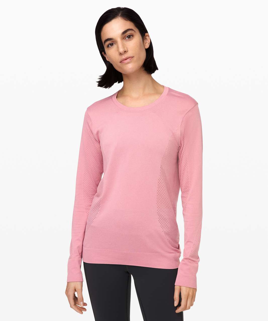 Lululemon Breeze By Long Sleeve*Fusion - Pink Taupe / Pink Taupe - lulu ...