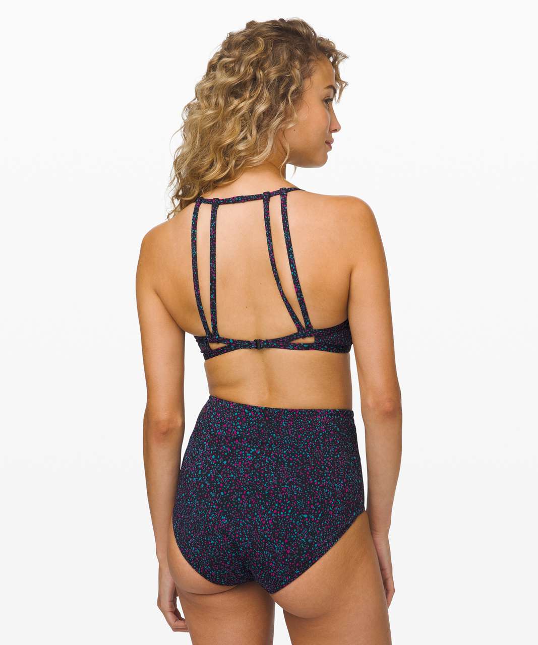 Lululemon See The Sea Swim Top - Terrazzo Black Multi - lulu fanatics