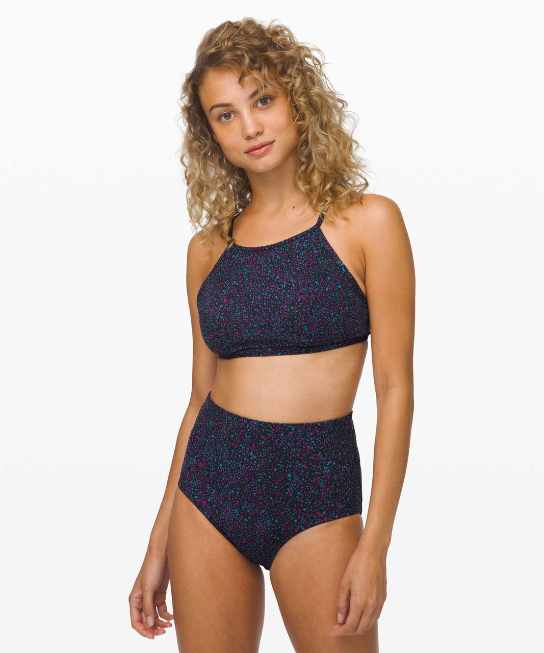 Lululemon See The Sea Swim Top - Terrazzo Black Multi