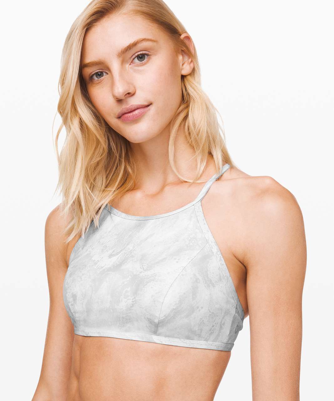 Lululemon See The Sea Swim Top - Cosmic Shift White Grey