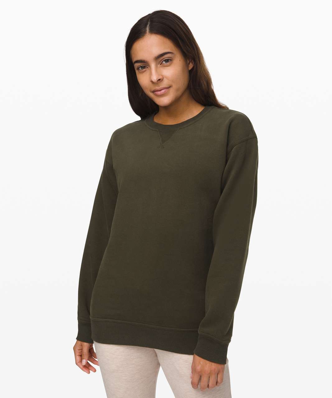 Lululemon sweatshirt ALL YOURS CREW TERRY Heathered Island Mist