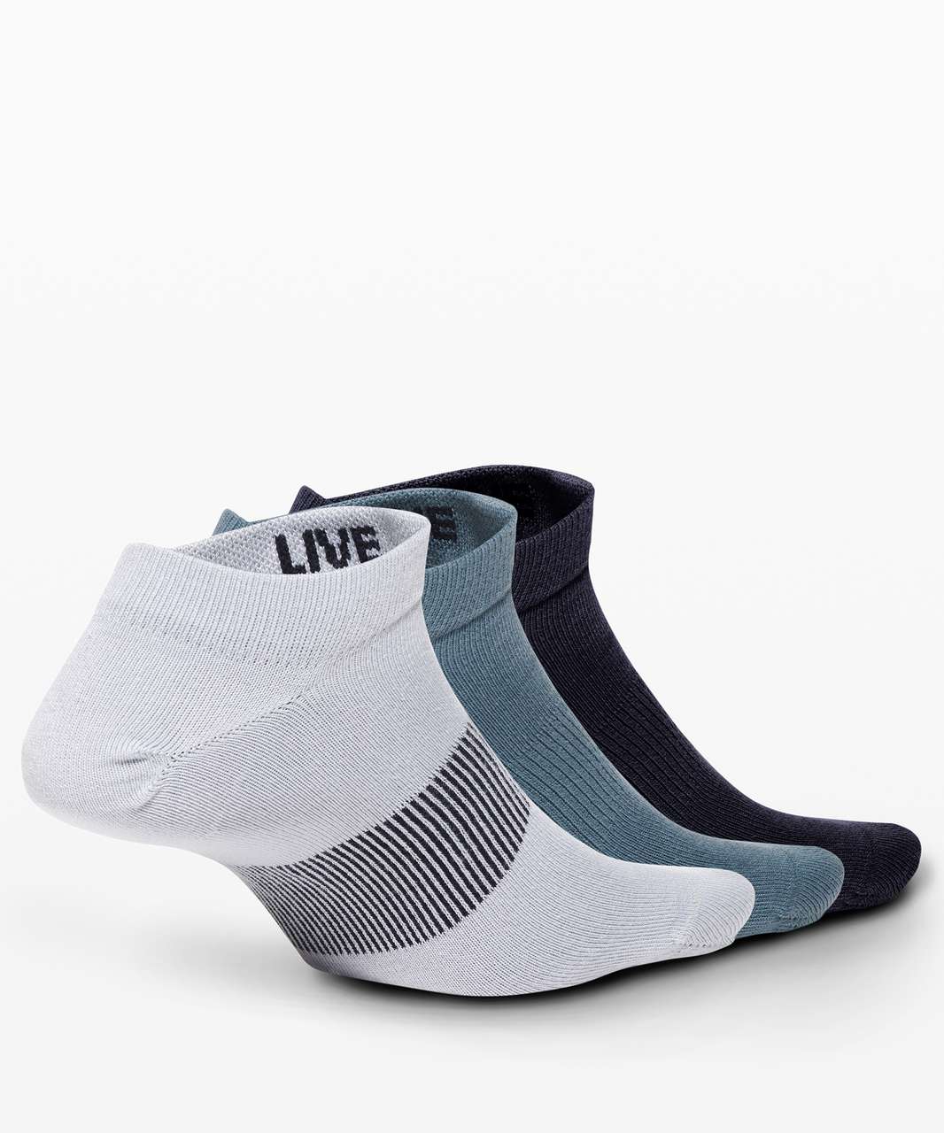 Lululemon On the Fly Sock *3-Pack - Ice Grey / Blue Charcoal / Midnight Navy