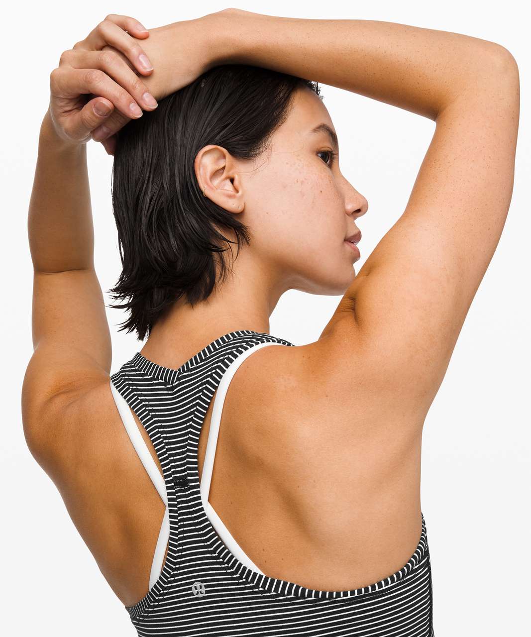 Lululemon Cool Racerback - Hype Stripe Black White