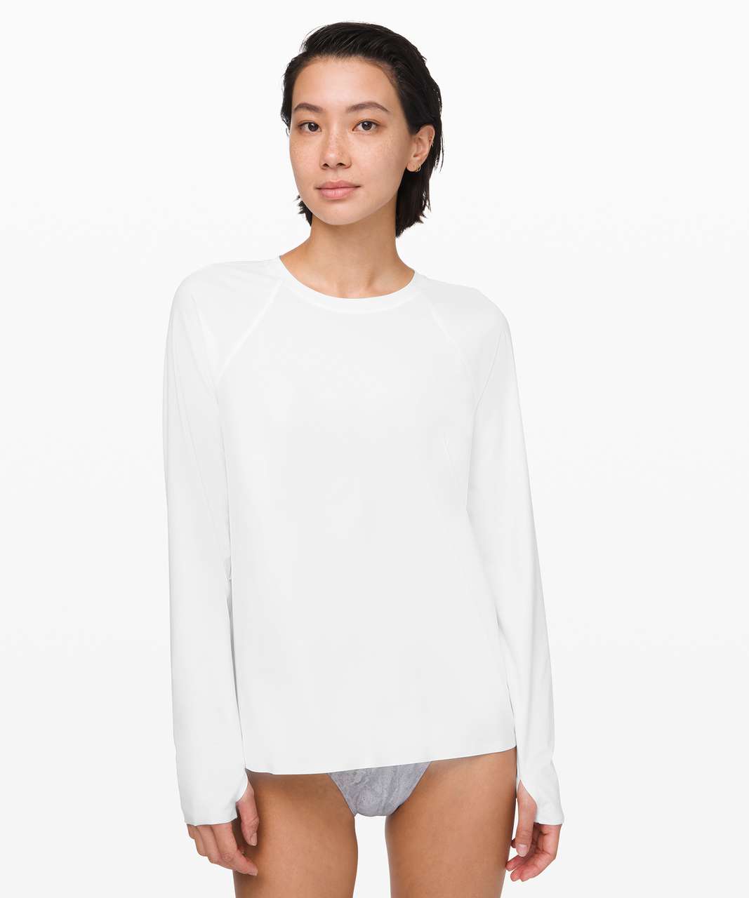 Lululemon Sun Shelter Long Sleeve Rash Guard - White