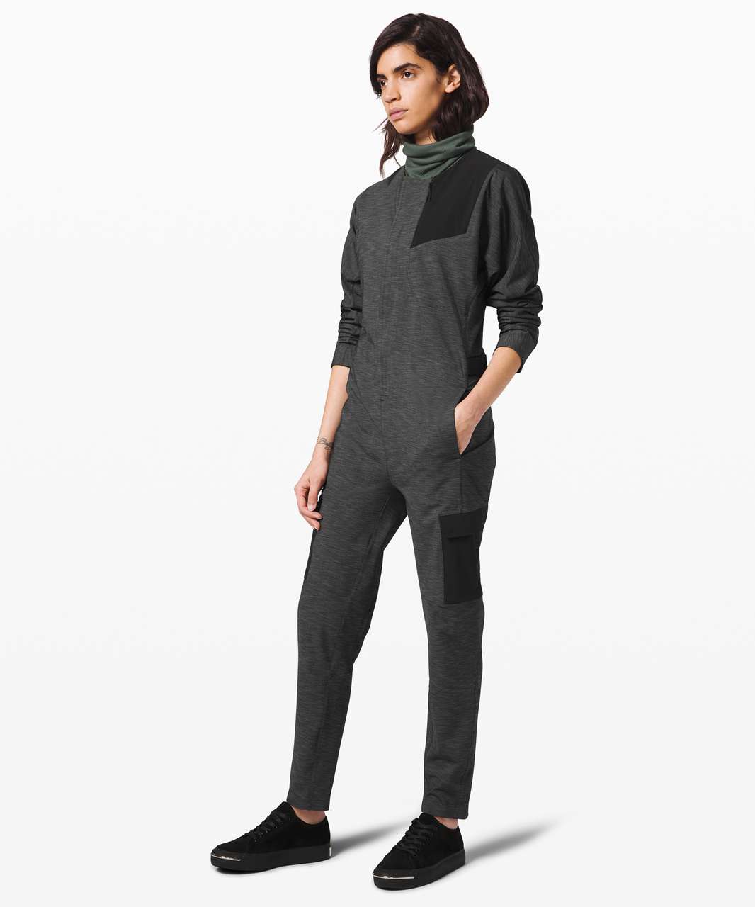 Lululemon Reykur Jumpsuit *lululemon lab - Heathered Black - lulu fanatics