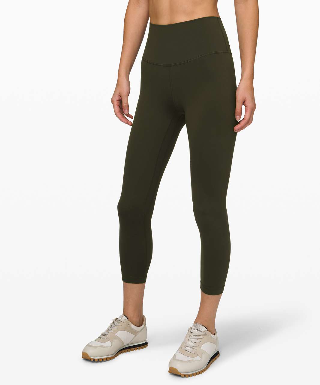 Lululemon Reveal Crop (15) - Dark Olive - lulu fanatics