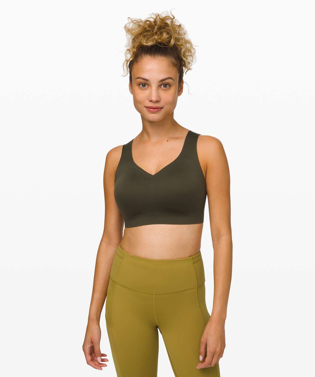 Lululemon Enlite Bra Weave - Dark Olive