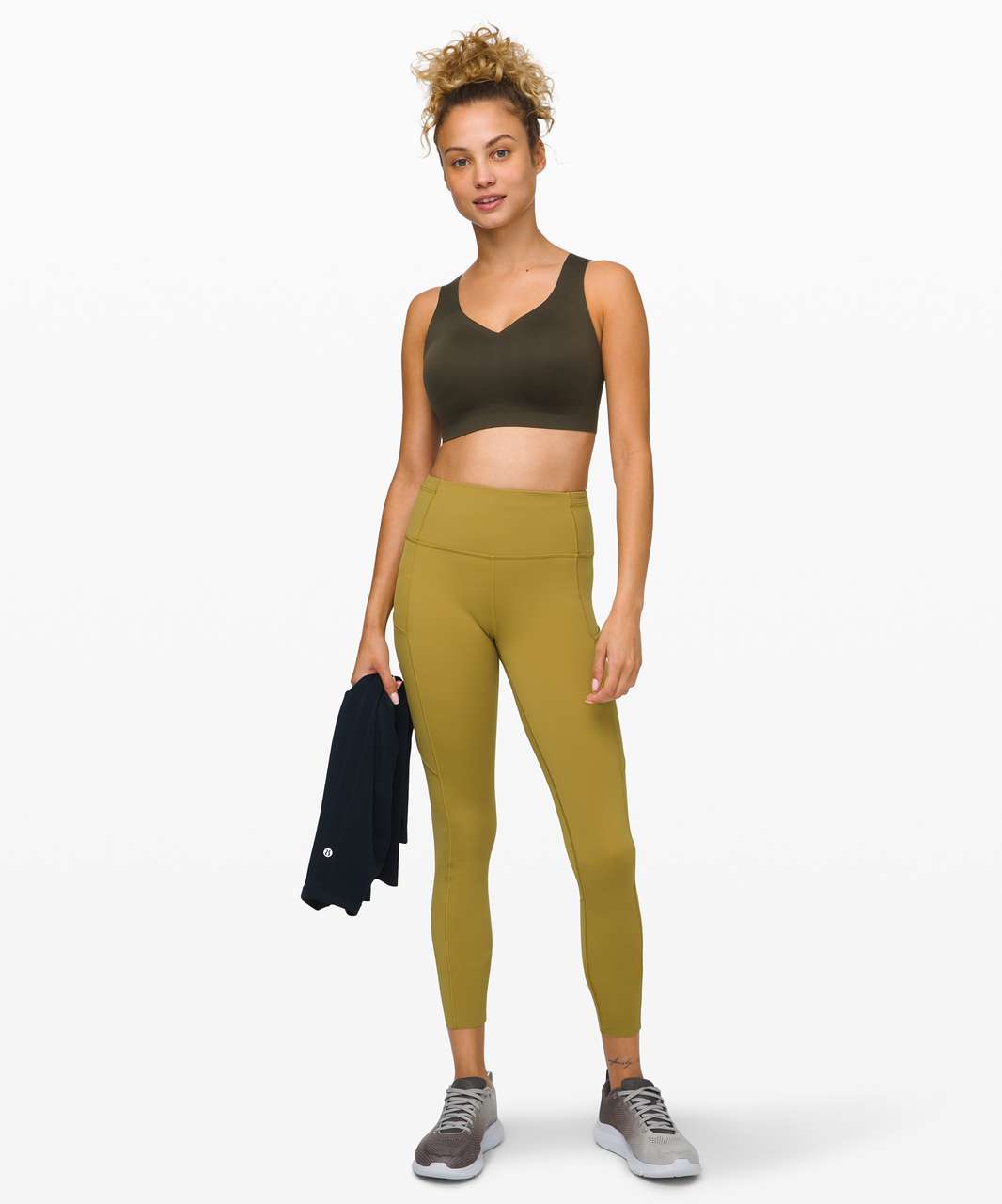 Lululemon Enlite Bra Weave - Dark Olive - lulu fanatics