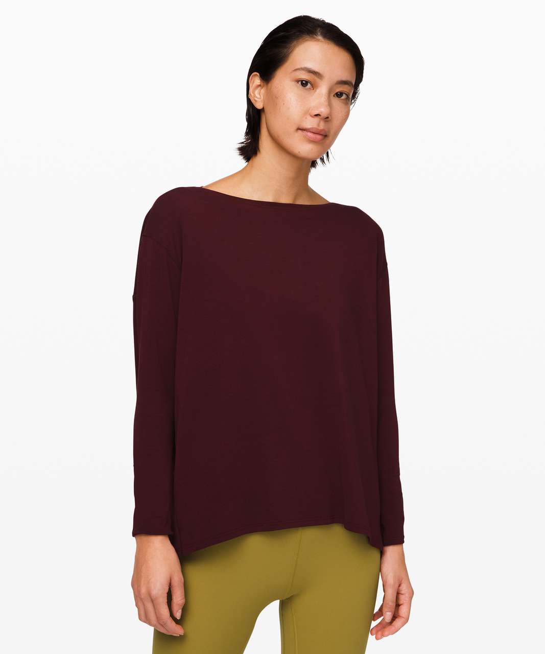 Lululemon Back In Action Long Sleeve - Garnet