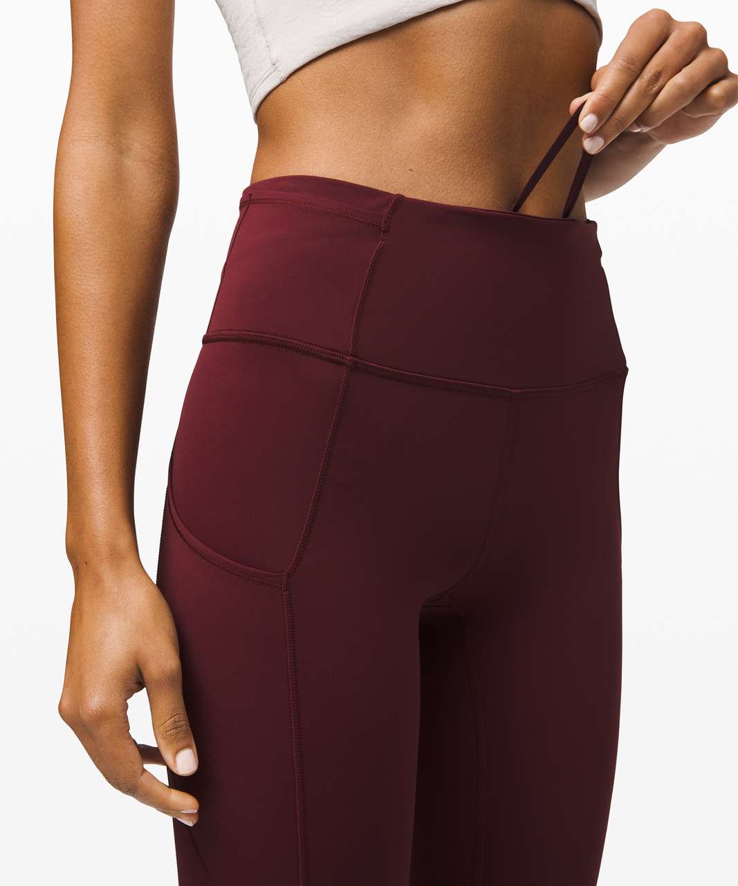 NWT Lululemon Fast Free High-Rise Legging Crop 19 Sz 6 Cassis Red