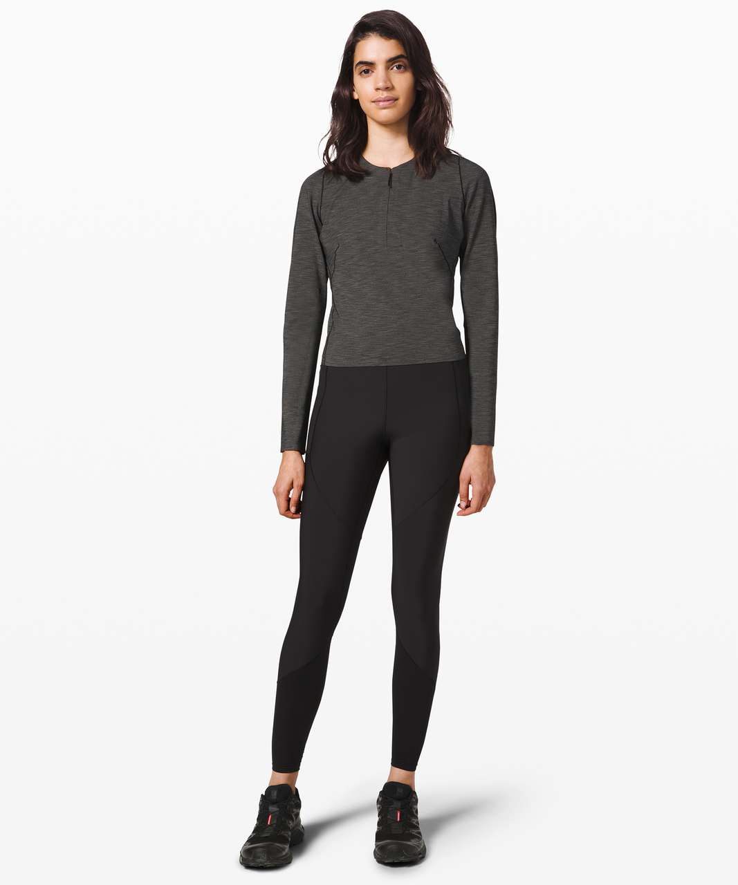 Lululemon Reykur Long Sleeve *lululemon lab - Heathered Black