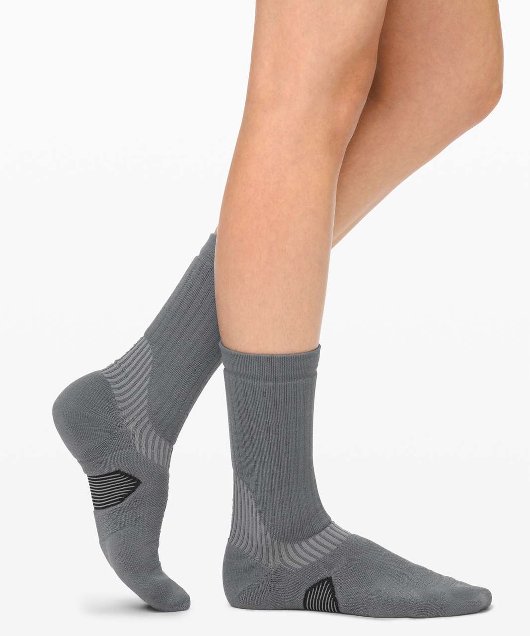 Lululemon Speed Crew Sock *Wool - Asphalt Grey / Light Cast