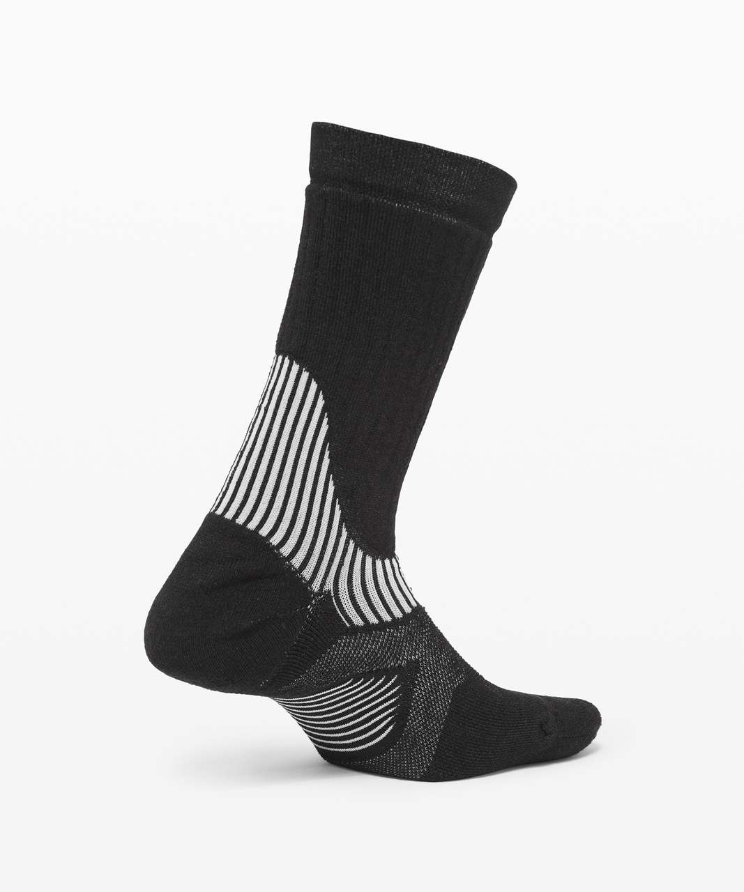 Lululemon Speed Crew Sock *Wool - Black / Ice Grey