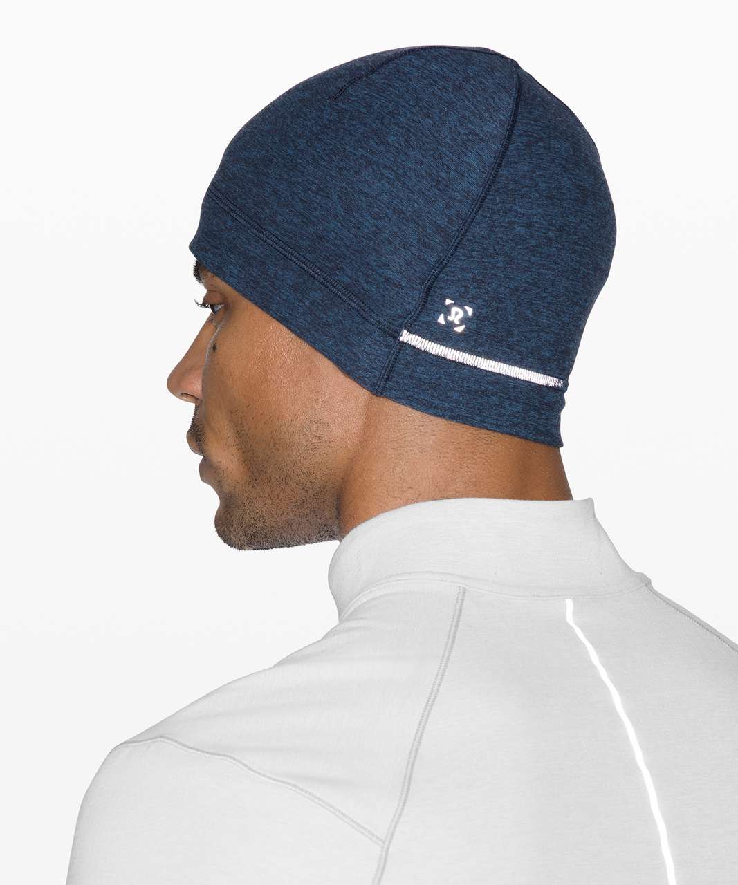 Lululemon Out Run Beanie - Heathered True Navy / Black