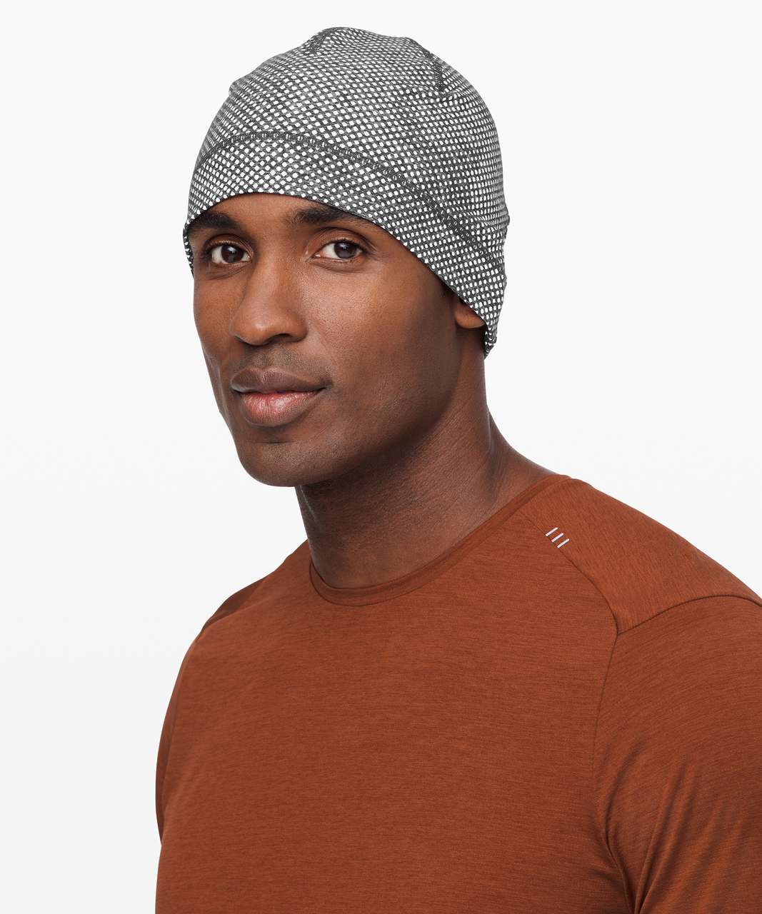 Lululemon Out Run Beanie - Geo Camo Heathered Black Silver Reflective