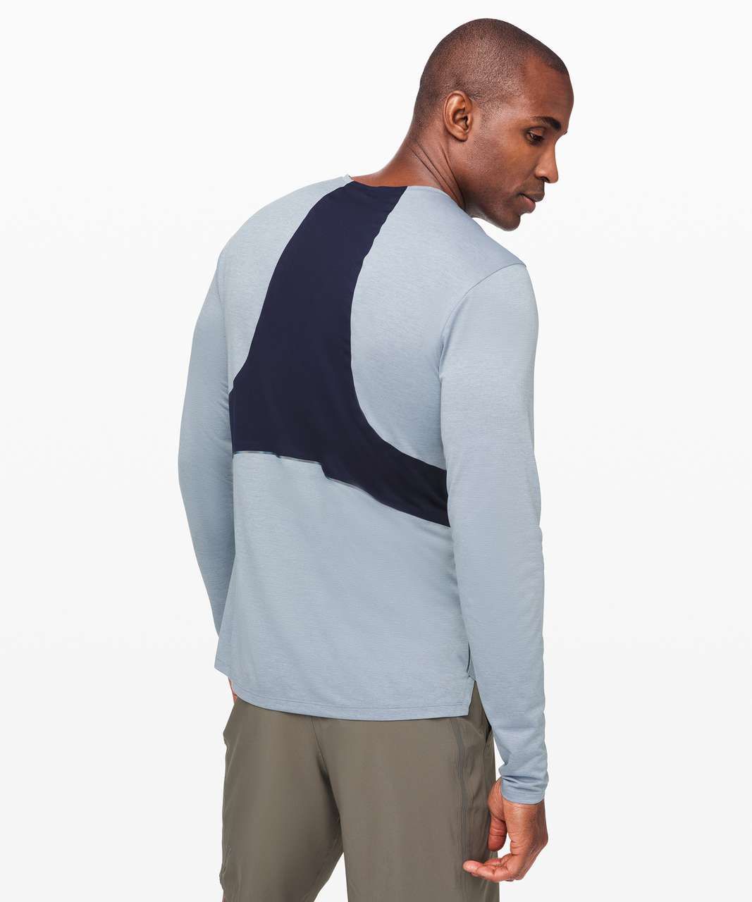 Lululemon Fast and Free Long Sleeve - Heathered Chambray / True Navy