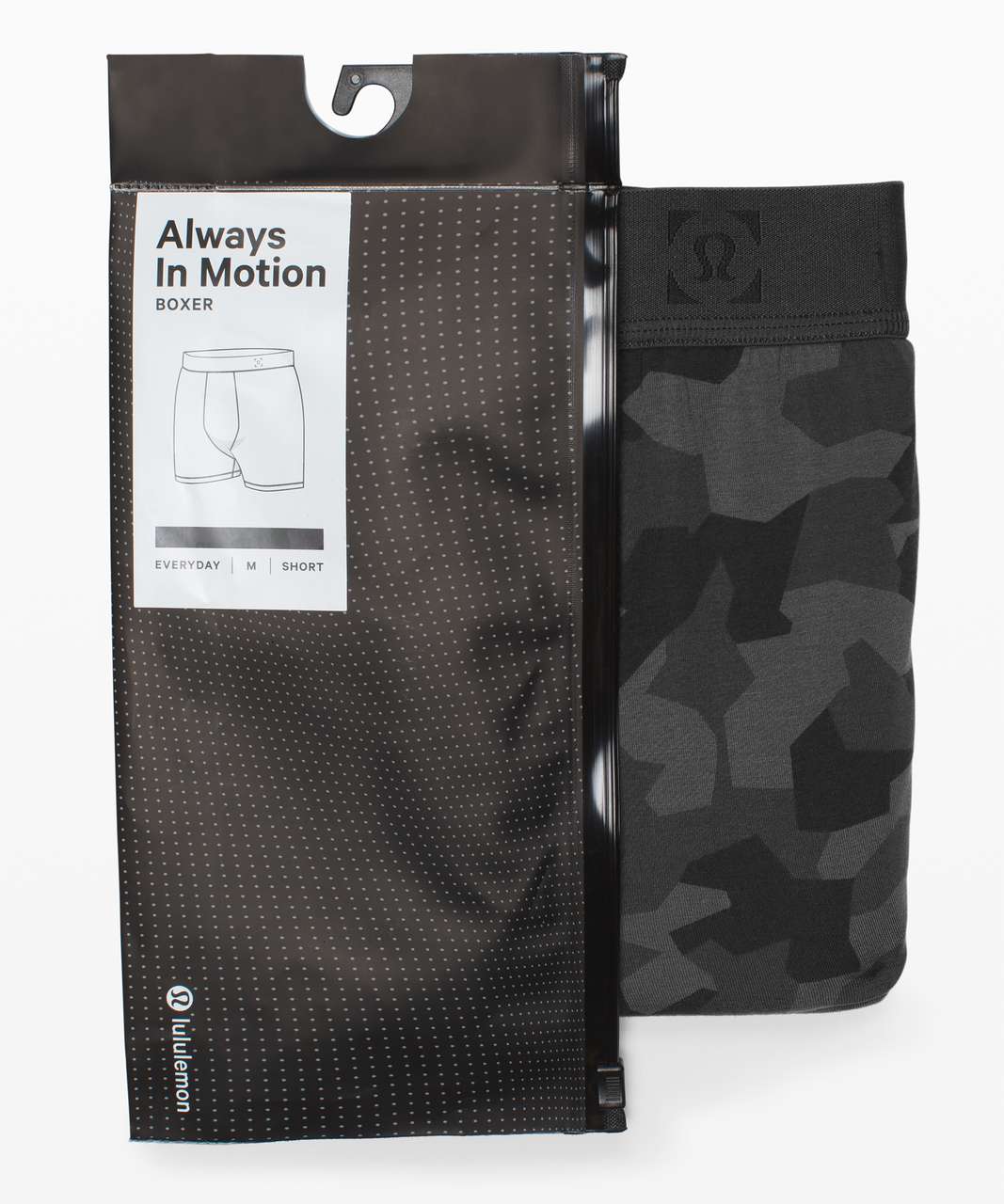 Lululemon Always In Motion Boxer *5" - Geo Camo Micro Coal Obsidian (First Release)