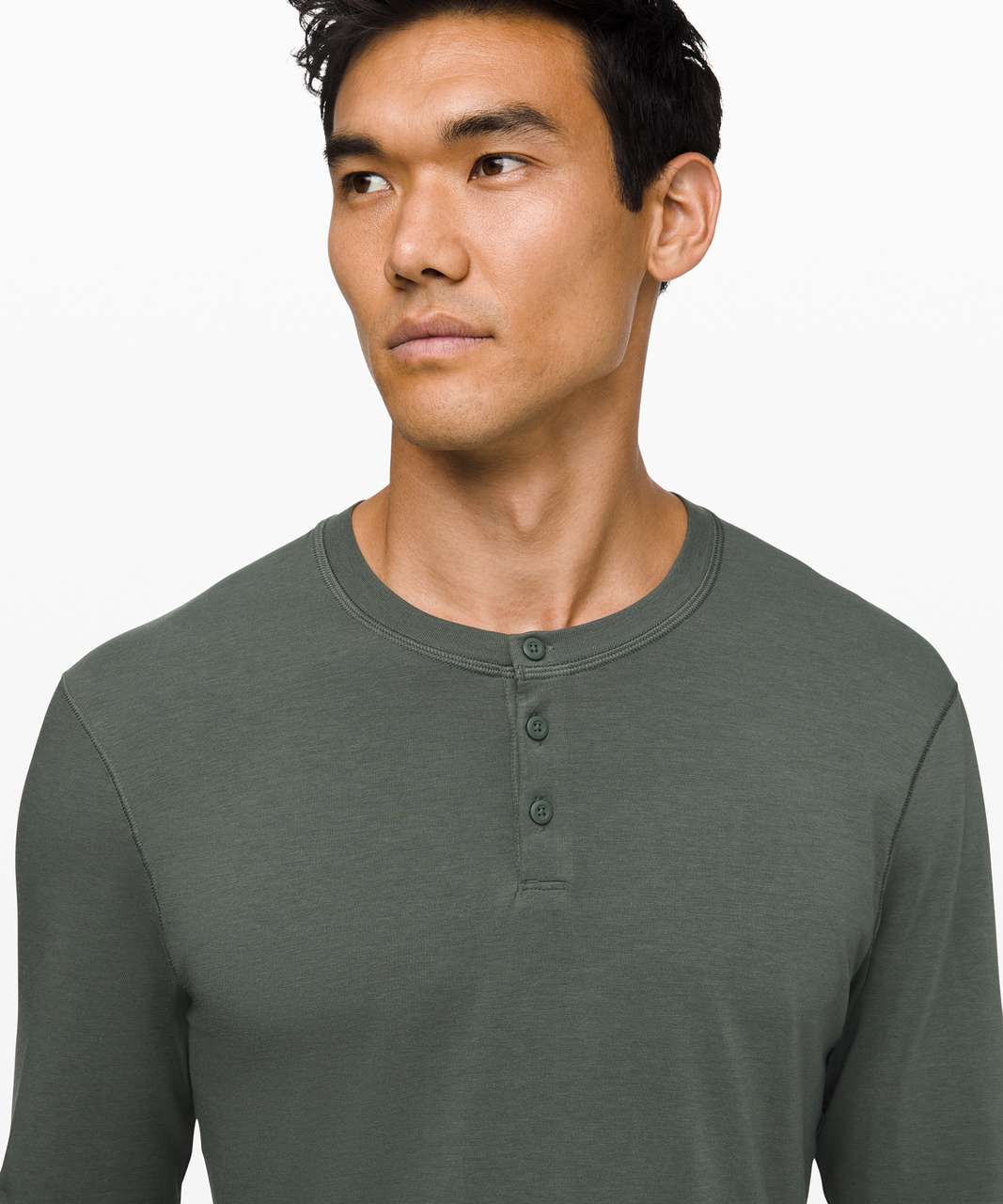 Lululemon 5 Year Basic Long Sleeve Henley - Palm Deco