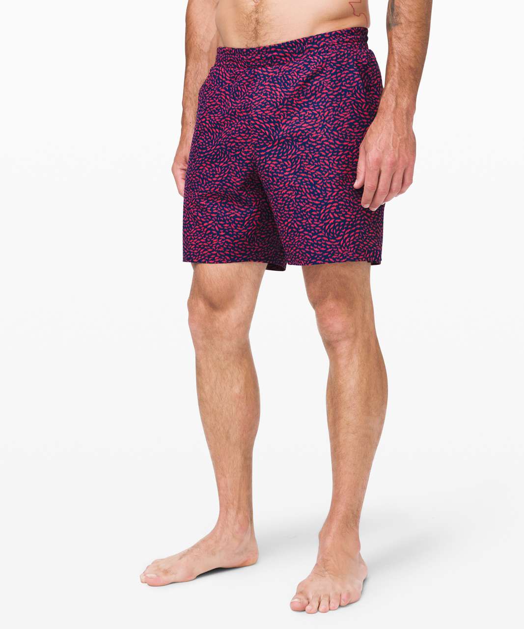 Lululemon Channel Cross Swim Short *7" - Convex Fireside Red Midnight Shadow