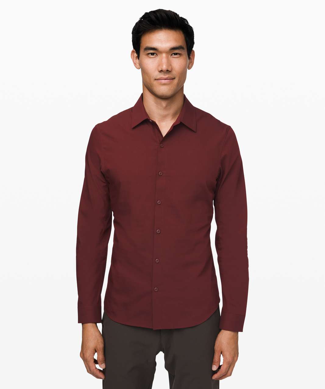 Lululemon Down to the Wire Slim Fit Long Sleeve - Mahogany