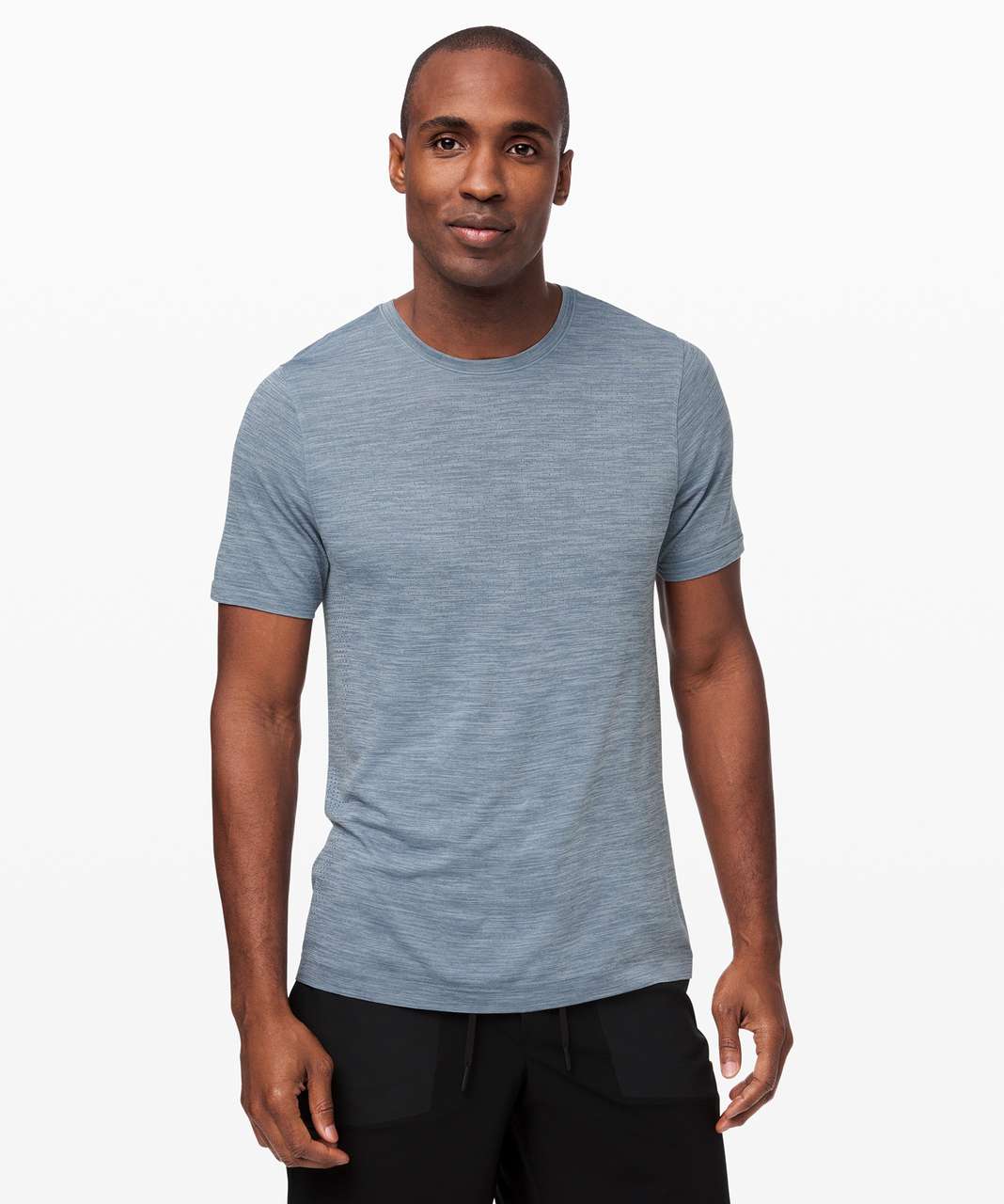 Lululemon Metal Vent Breathe Short Sleeve - Blue Charcoal / Chambray - lulu  fanatics