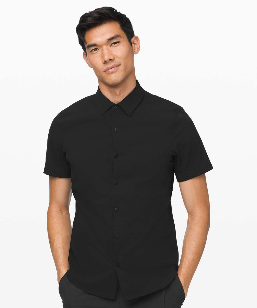 Lululemon Airing Easy Short Sleeve Buttondown - Black (Second Release)