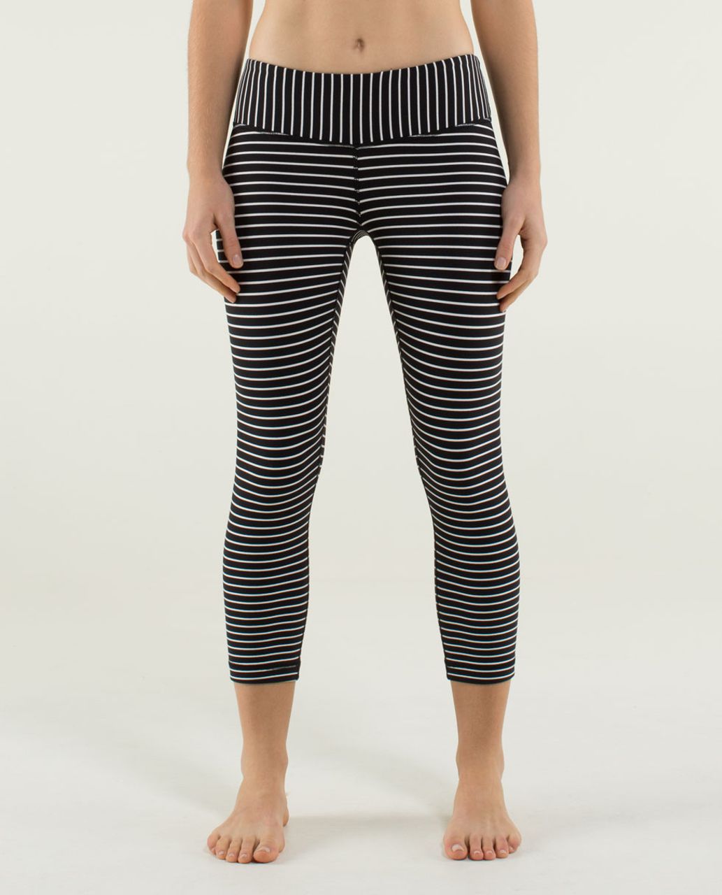 black and white striped lululemon leggings