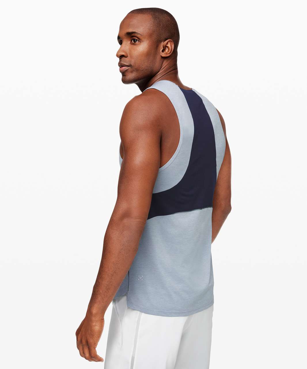 Lululemon Fast and Free Tank - Heathered Chambray / True Navy