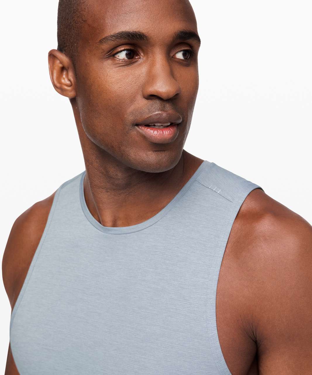 Lululemon Fast and Free Tank - Heathered Chambray / True Navy