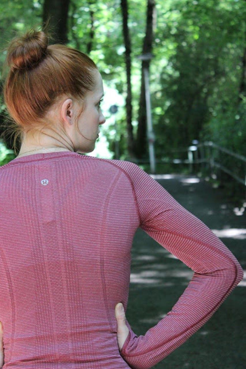 Lululemon Swiftly Tech Long Sleeve Crew - Heathered Rosewood