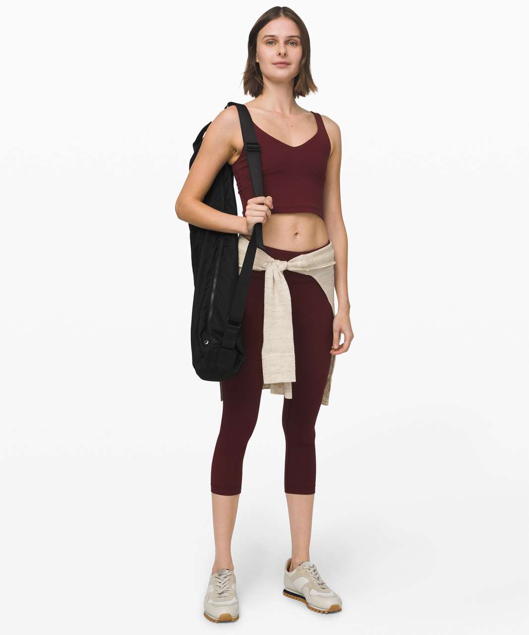 Lululemon Wunder Under Crop *Mid-Rise Full-On Luxtreme 21" - Garnet