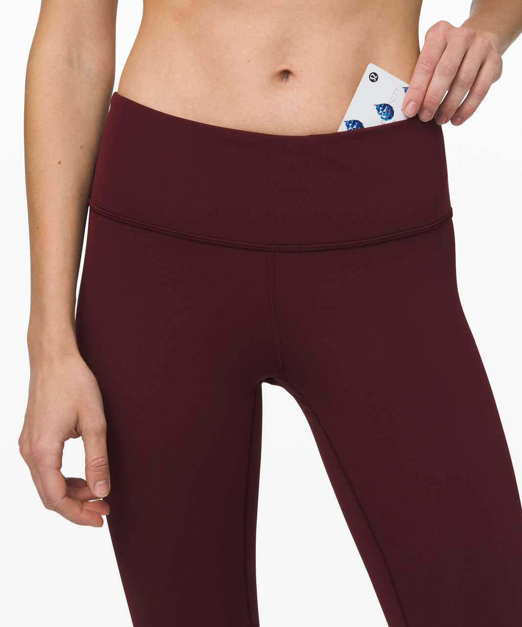 Lululemon Wunder Under Crop *Mid-Rise Full-On Luxtreme 21" - Garnet