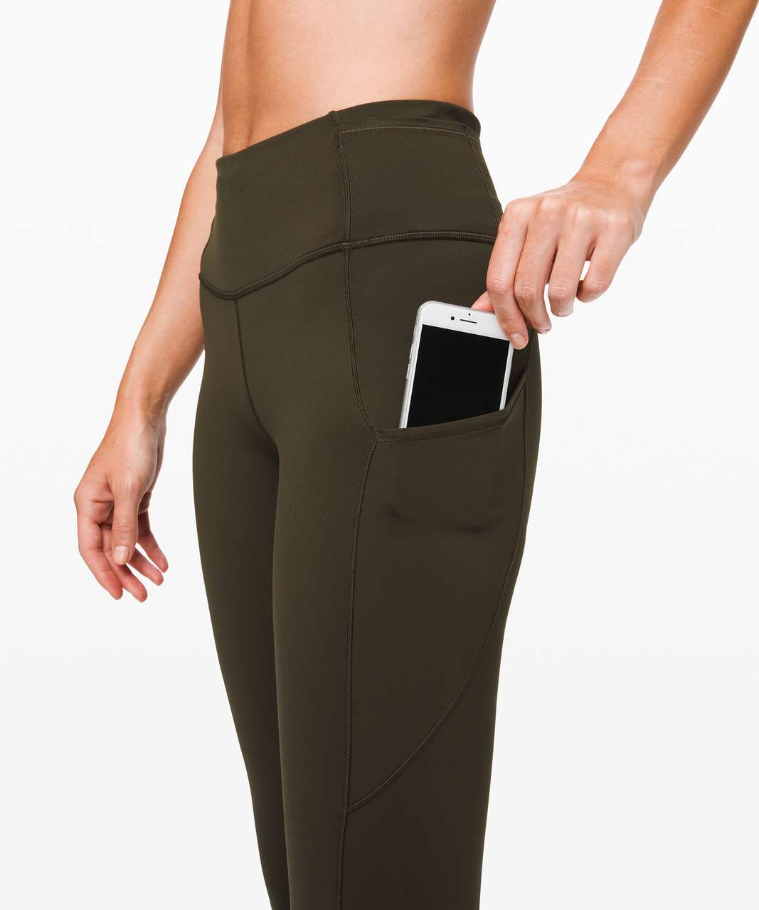 Lululemon Fast and Free High-Rise Crop II 23" *Non-Reflective - Dark Olive