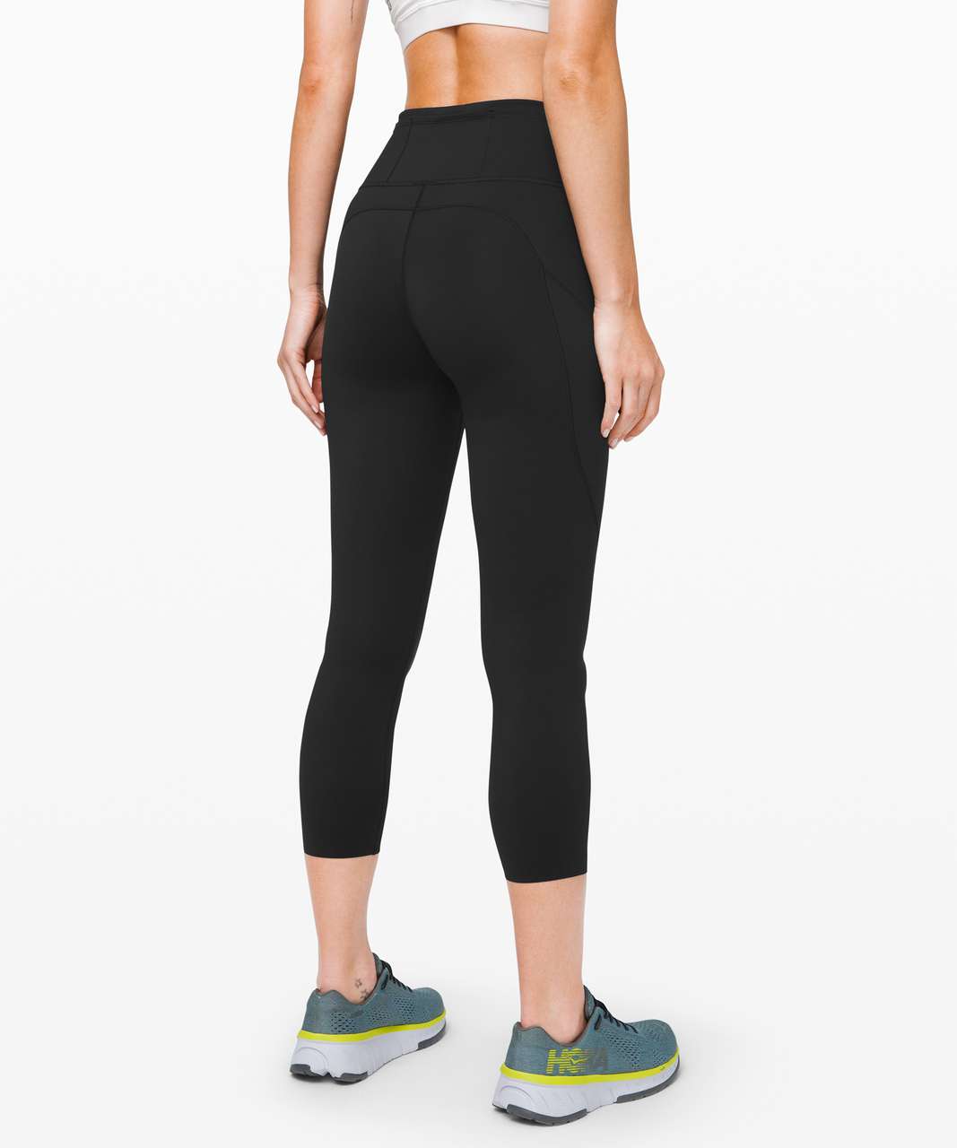 Lululemon Fast And Free Reflective High-rise Crop 19 In Black