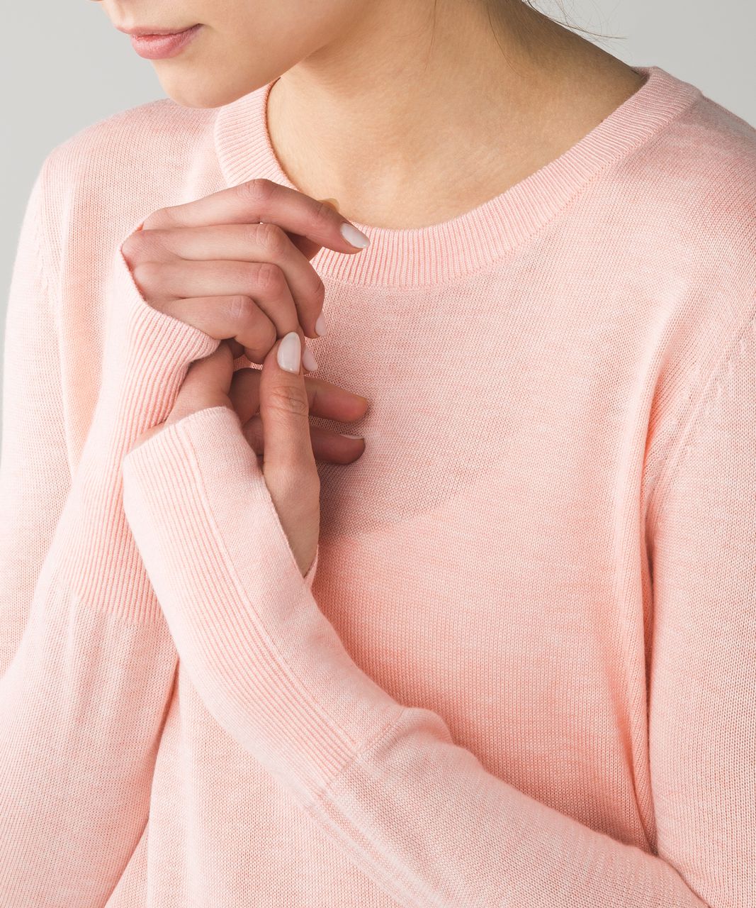 Lululemon Bring It Backbend Sweater - Heathered Minty Pink